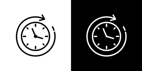 Time forward icon symbol concept for graphic design, Website, UI. Svg