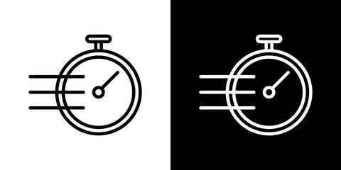 Time fast icon symbol concept for graphic design, Website, UI. Svg