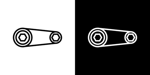 Timing belt icon symbol concept for graphic design, Website, UI. Svg