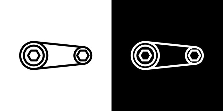 Timing belt icon symbol concept for graphic design, Website, UI. Svg
