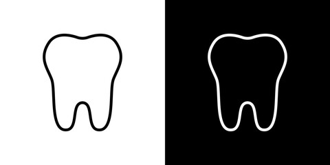 Tooth icon symbol concept for graphic design, Website, UI. Svg