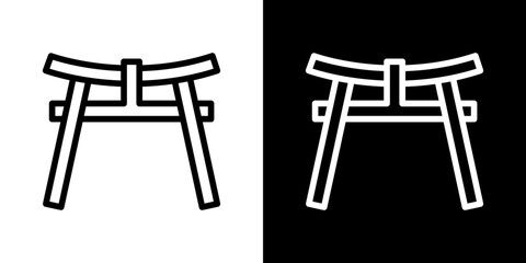 Torii gate icon symbol concept for graphic design, Website, UI. Svg