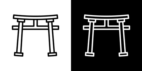 Torii gate icon symbol concept for graphic design, Website, UI. Svg