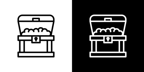 Treasure chest icon symbol concept for graphic design, Website, UI. Svg