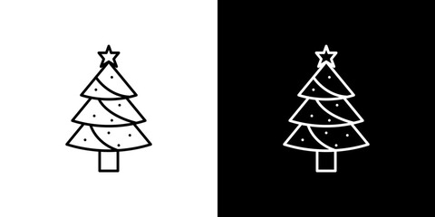 Tree christmas icon symbol concept for graphic design, Website, UI. Svg