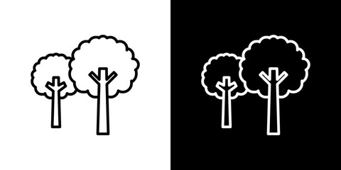 Trees icon symbol concept for graphic design, Website, UI. Svg