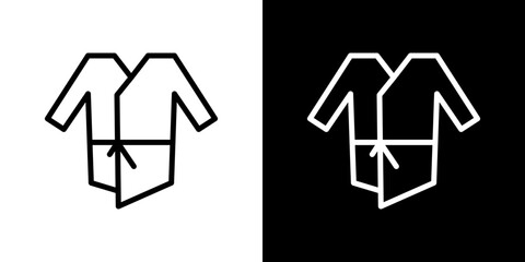 Uniform martial art icon symbol concept for graphic design, Website, UI. Svg