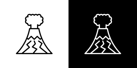 Volcano icon symbol concept for graphic design, Website, UI. Svg
