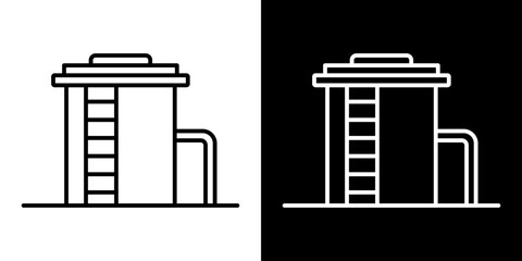 Water tank icon symbol concept for graphic design, Website, UI. Svg