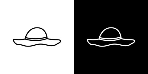 Woman hat icon symbol concept for graphic design, Website, UI. Svg