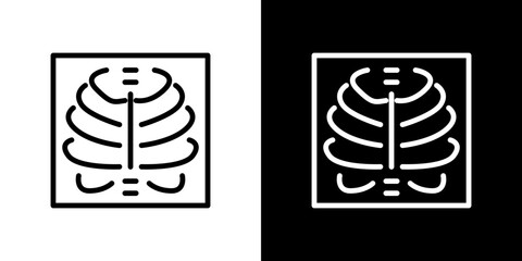 X-ray scan icon symbol concept for graphic design, Website, UI. Svg