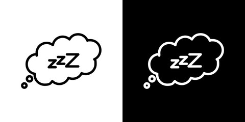 Zzz icon symbol concept for graphic design, Website, UI. Svg