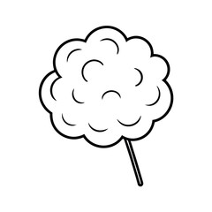 Cotton Candy Outline Line Art