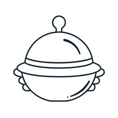 Covered Dish with Hands Line Art