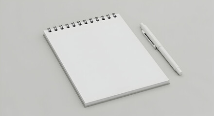Blank Spiral Notebook Mockup Design Template for Branding