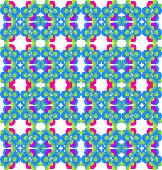 Multicolored gradient. Ornament of flowers. For fabric, bright clothes	