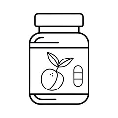 Pill Bottle Minimalist Outline Art