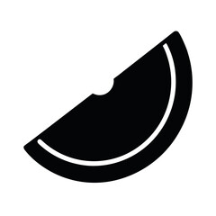 Melon Slice Silhouette Fruit Icon