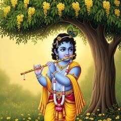 Lord Krishna Janmashtami background image