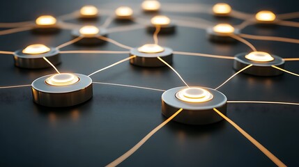 Network of glowing nodes (2)