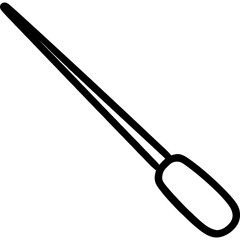 Naklejka premium Minimalist conductor baton icon design
