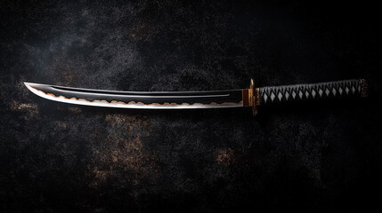 A silver sword centered on black 
background, symbolizing strength and clarity.
