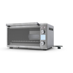 Stainless Steel Toaster Oven Isolated on Transparent Background