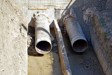 repair and replacement of city and underground communications. heating and water supply. old metal...