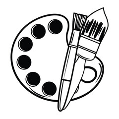 Painting Black Line & Fill Vector Icon