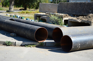 repair and replacement of city and underground communications. heating and water supply. old metal...