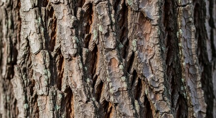 Obraz premium Close-up of tree bark texture with detailed natural patterns