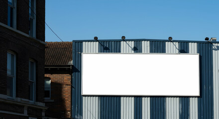 Blank billboard mockup urban building exterior design