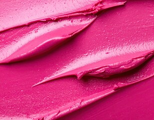 Close-up of vibrant pink lipstick texture