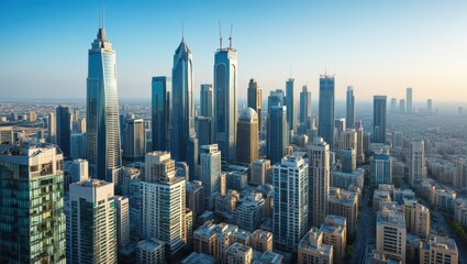 Obraz premium Dubai skyline with modern skyscrapers and urban architecture
