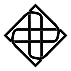celtic knot trinity endless love on white background for tattoo symbol religion icon logo. vector illustration	