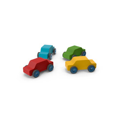 Toy Cars Isolated on Transparent Background