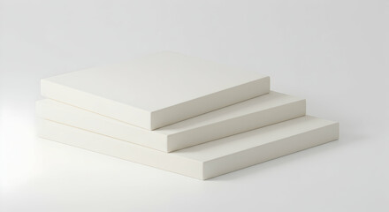 Three White Blank Boxes Mockup Design Minimalist Product Presentation