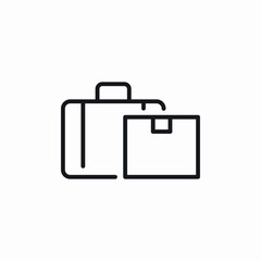 travel luggage icon sign vector
