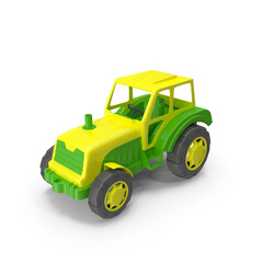 Toy Tractor Isolated on Transparent Background
