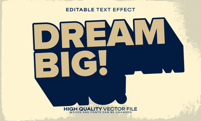Retro classic text effect, editable text effect and vintage 3d font style bold shadow oldschool poster design