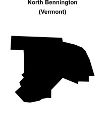 North Bennington (Vermont) blank outline map