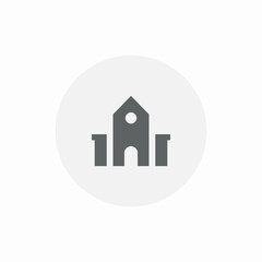 school facility icon sign vector