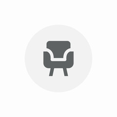 seat sofa icon sign vector