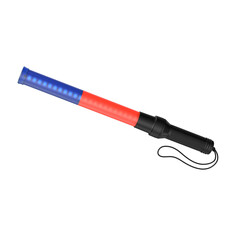 Naklejka premium Traffic Control LED Light Wand Switched On Isolated on Transparent Background