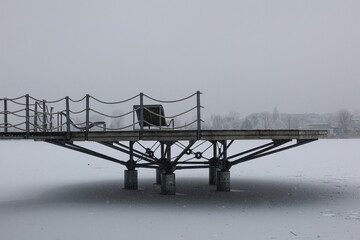 Liegeplatz im Winter