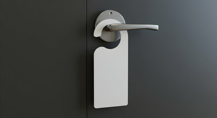 Blank Hotel Door Hanger Mockup Design Template