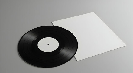Vinyl Record Mockup Design Template for Music Album Cover