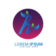 H Home text logo illustration, element, emblem, set, home, company, symbol, business, design, vector, icon, logo, sign, web