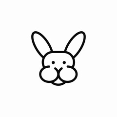 bunny animal icon sign vector