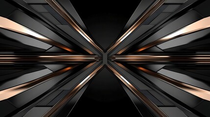 Abstract metallic design with intersecting lines
